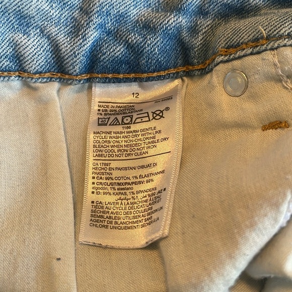 Old Navy OG Straight High Rise Distressed Jean Shorts - Picture 3 of 4